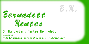 bernadett mentes business card